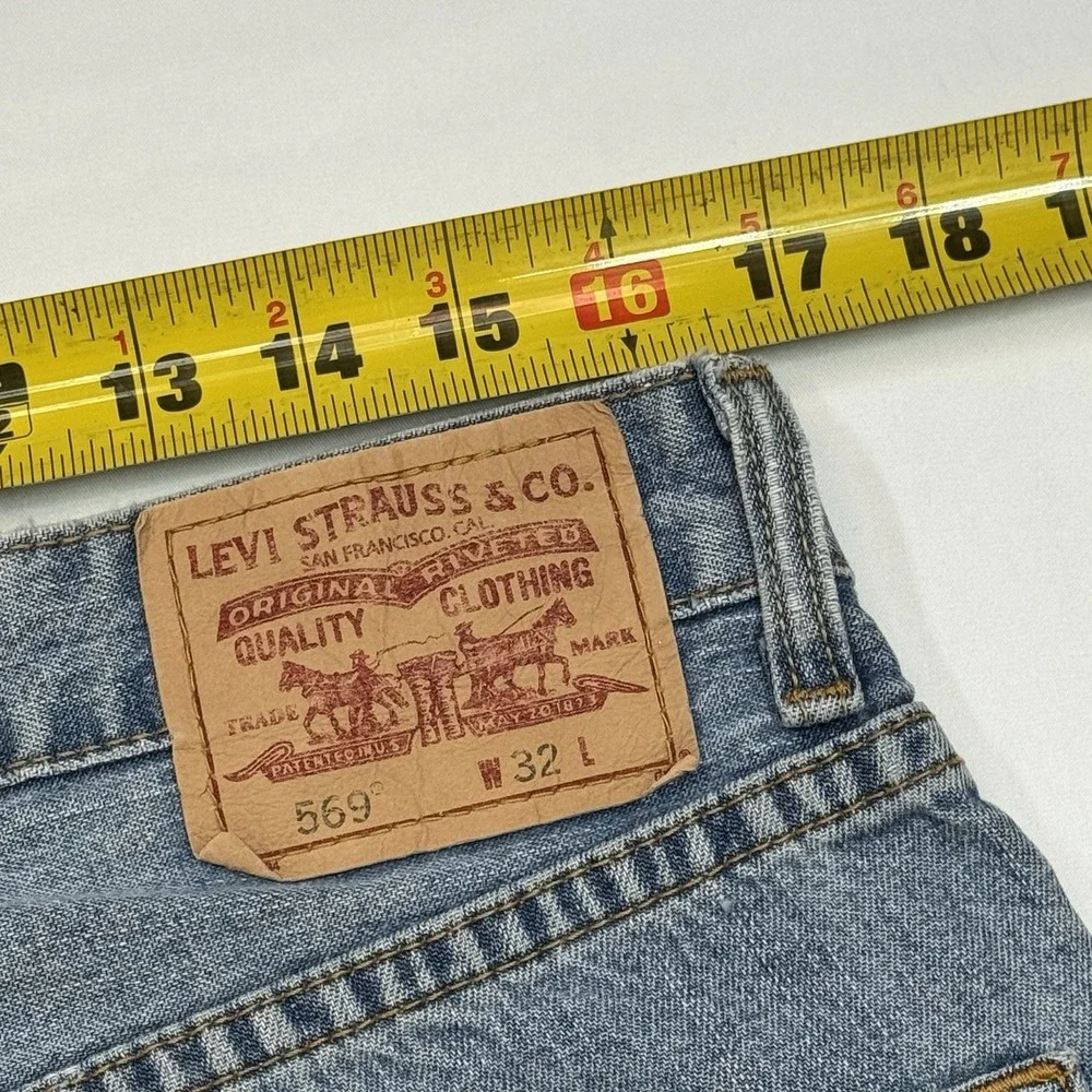 Levi's Jean Shorts‎ Fit 33x11 Jorts Denim 569 Streetwear Y2K VTG Grunge Skater